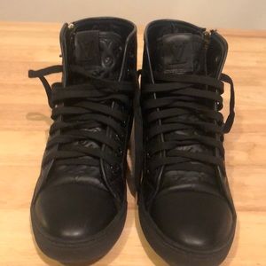 Black Monogram Empreinte Leather and Suede sneakers size 37